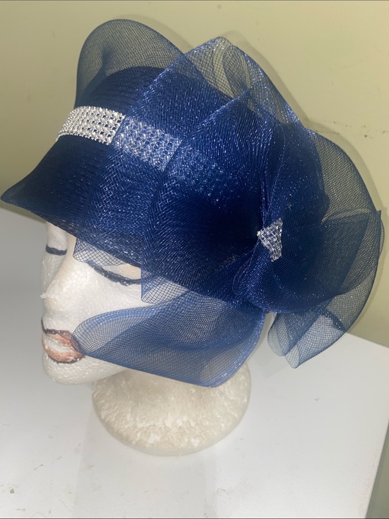 Really Cute Navy Blue Dress Hat / Church Hat main image 4